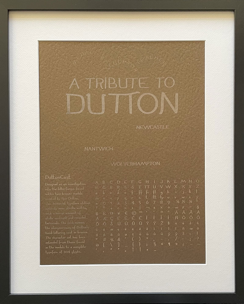 Framed Image of the Dutton Cast typeface