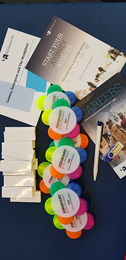 Leaflets and marketing materials from careers service