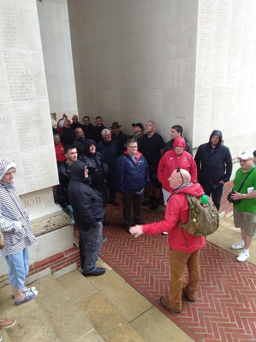 Clive Harris speaking to group