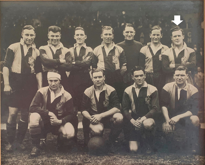 DHFC Team 1937 – 1937 with Bert Humphreys highlighted (Dulwich Hamlet FC)
