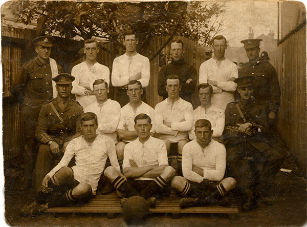 Footballers’ Battalion team, Elm Park, Reading, 4 September, 1915