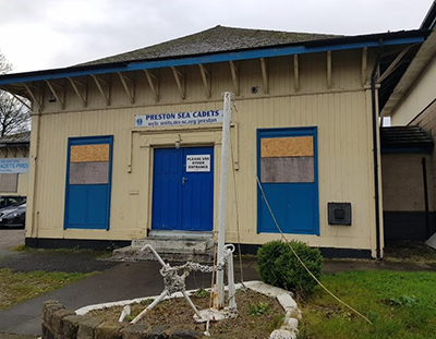 Preston Sea Cadets Building Jan 2020 This Wooden Structure is over 100 years’ old  (Source: Author’s collection)