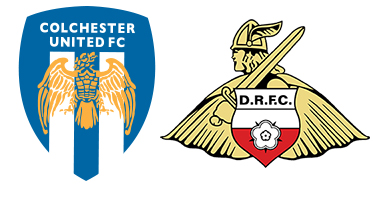 Colchester United and Doncaster Rovers football club badges