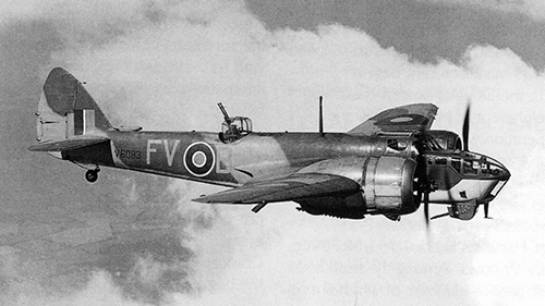 Bristol Blenheim Bomber as in flown in by Donald Homer. Stock Photo