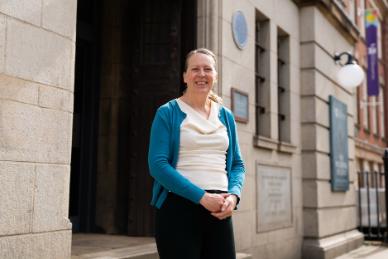 Christine Fraser - University Secretary - Wulfruna Building entrance - 2025