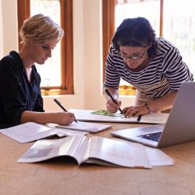 Two ladies collaborating