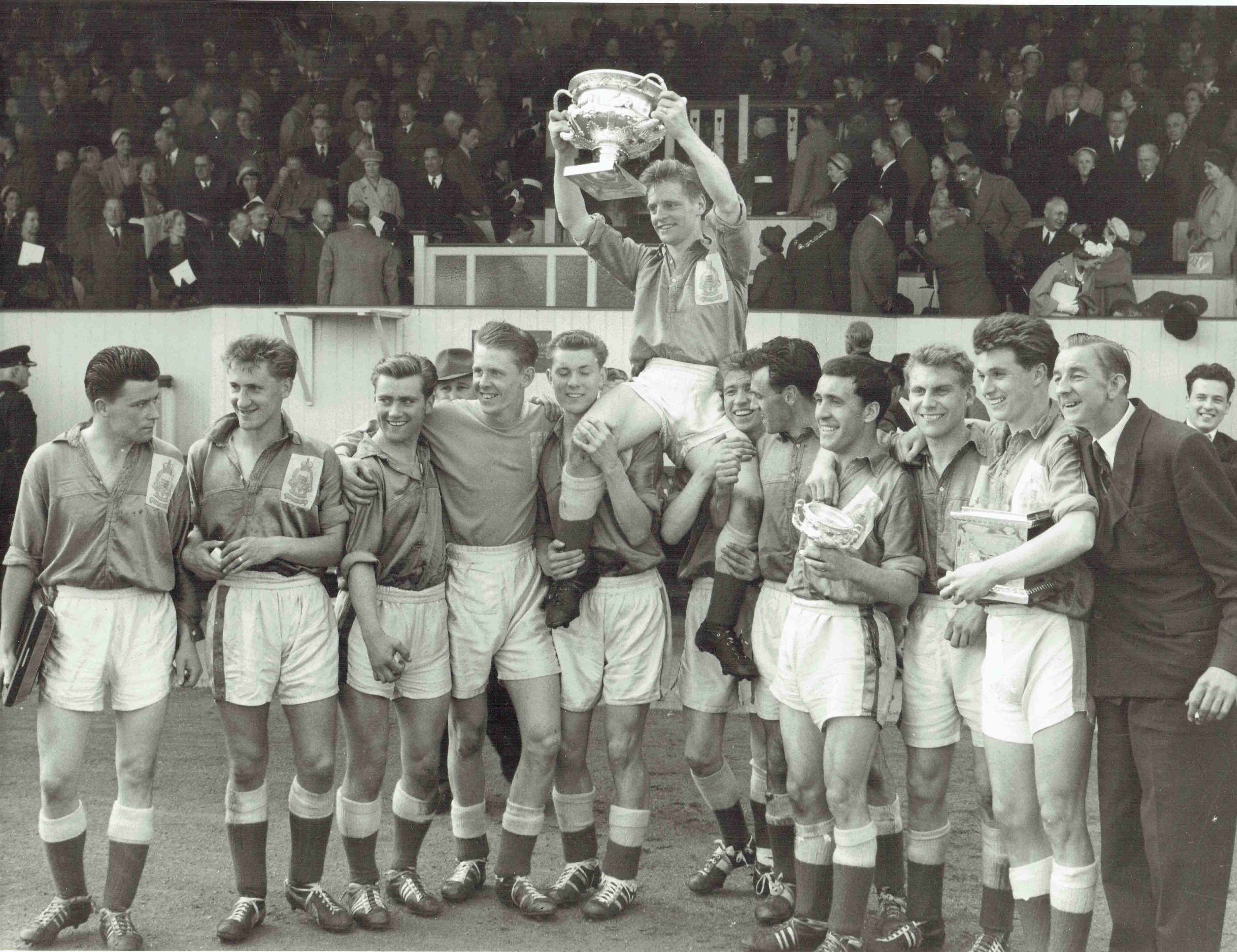 Army Cup Final Winners (black and white photos)