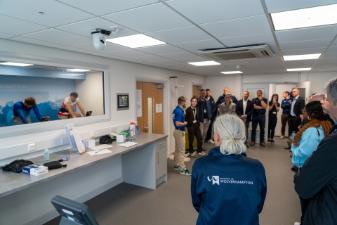Tour of the heat chamber for sports performance at Walsall Campus