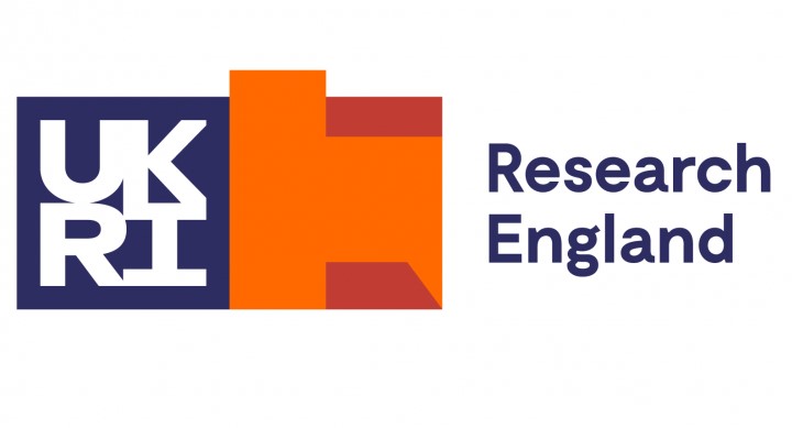 Research England Knowledge Exchange Framework logo, with an icon reading UKRI and an orange shape before text reading Research England
