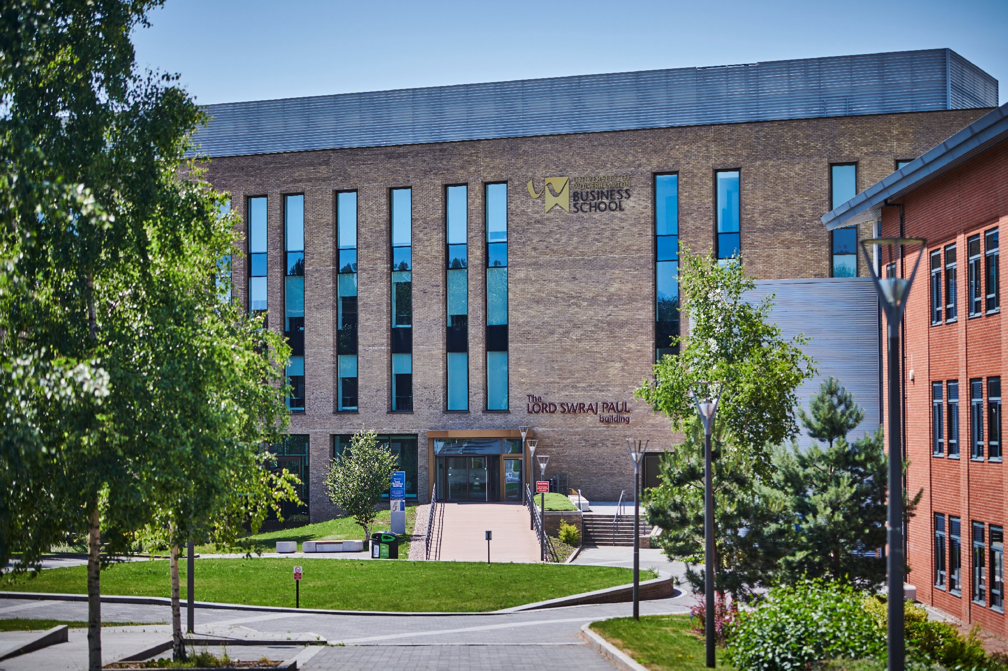 Business school on a summer day