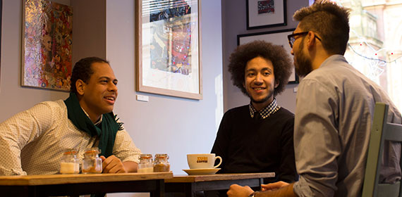Students in cafe