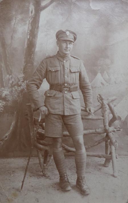 Private Charles Reuben Clements in army uniform towards the end of his service
