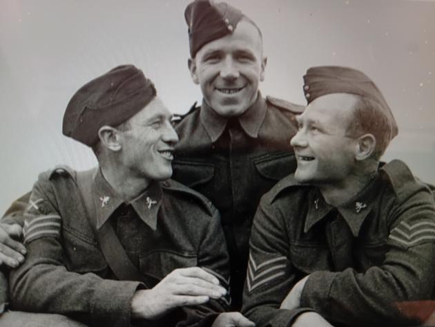 Matt Busby, Joe Mercer and Don Walsh In Uniform