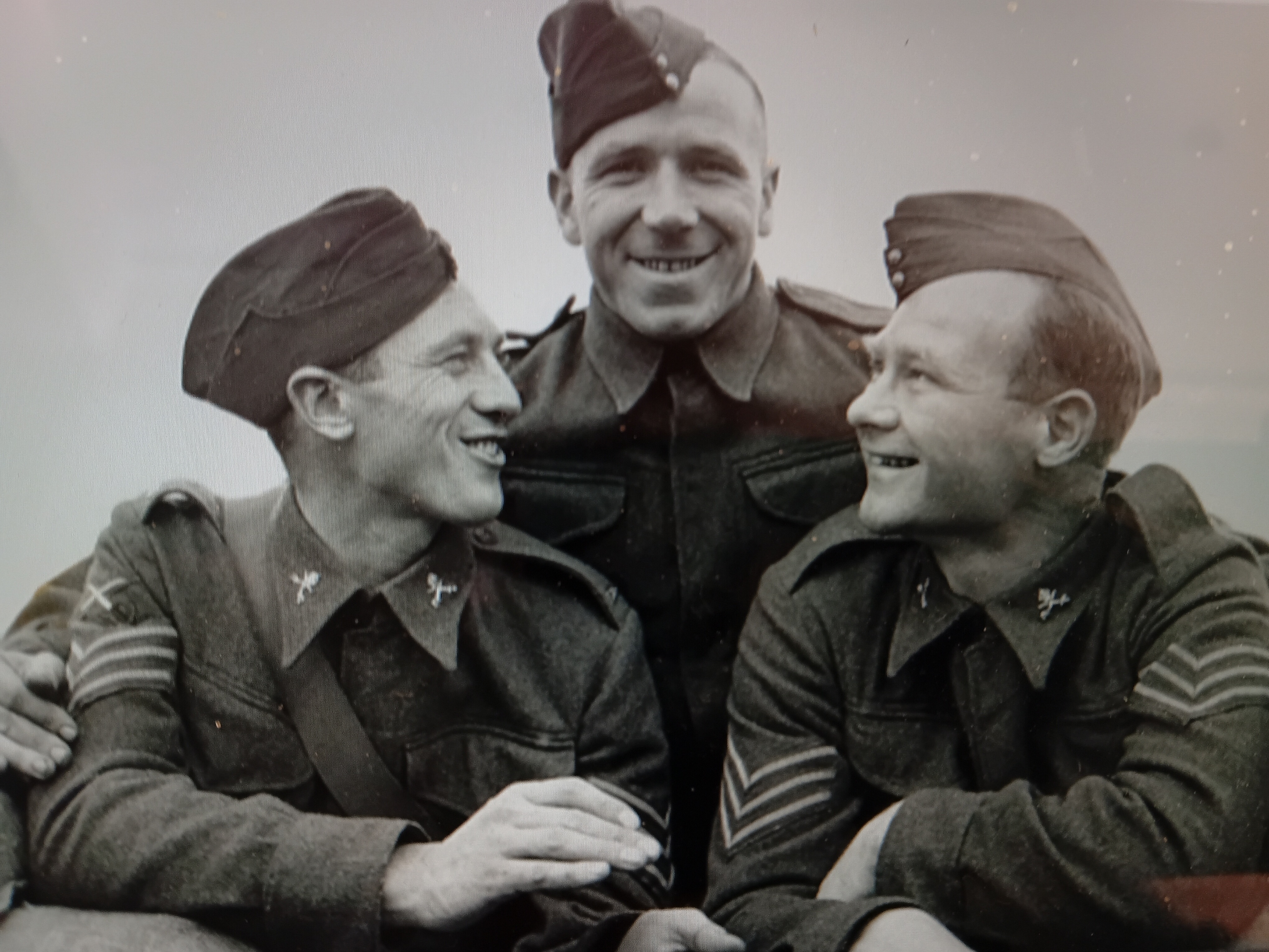 Matt Busby, Joe Mercer and Don Walsh In Uniform