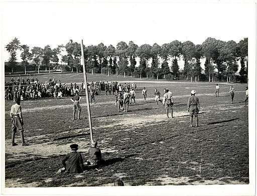 Indian Cavalry taking part in a Football Match, Estrée, France, 1915