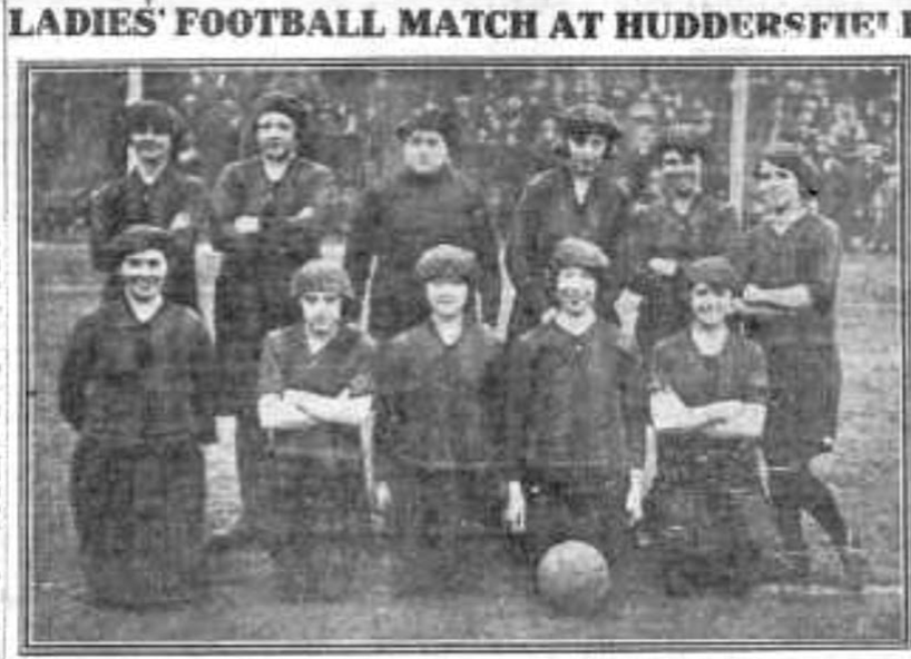 Huddersfield Atalanta in their Gold and Navy Blue Strip