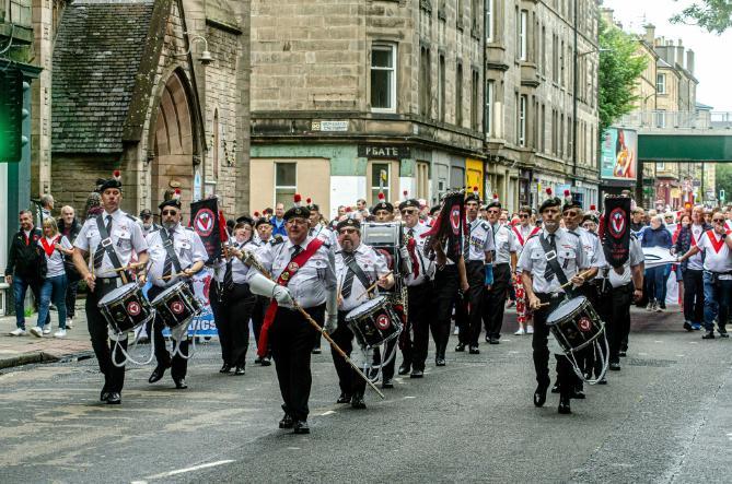 The 17th Pals' Battalion Band Hearts Parade