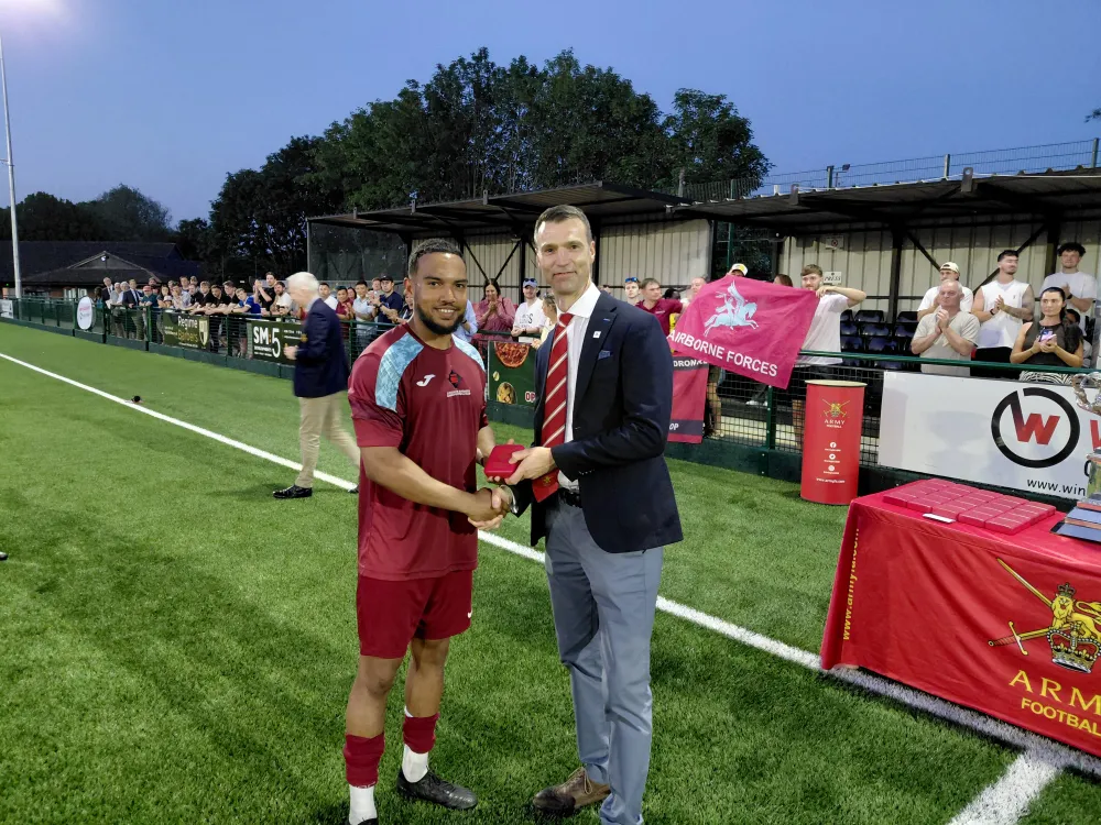 Major General Jon Swift with Jordan Nicholls