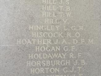 James Hoather Panel at Runnymede Memorial (Nigel Stevens, CWGC)