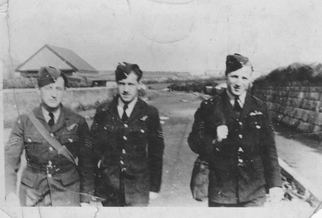 Jimmy Hoather with Sergeant Leonard Ott and Sergeant McKinley at Wick (Brian Martin)