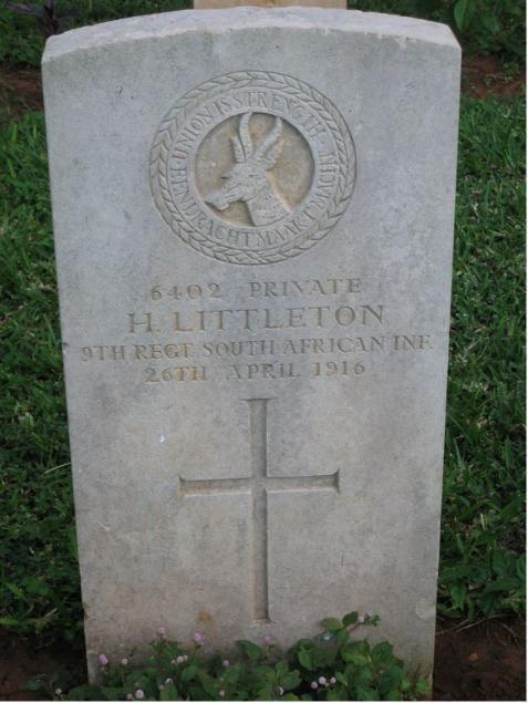 Henry's headstone in Dar es Salaam War Cemetery