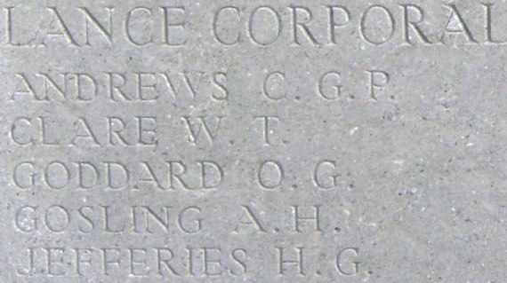 Harold George Jefferies - Helles Memorial