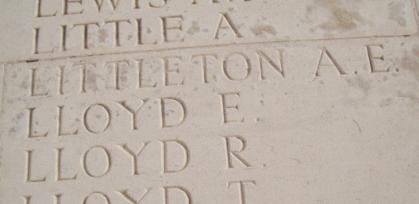 Alfred Edgar Littleton - Thiepval Memorial