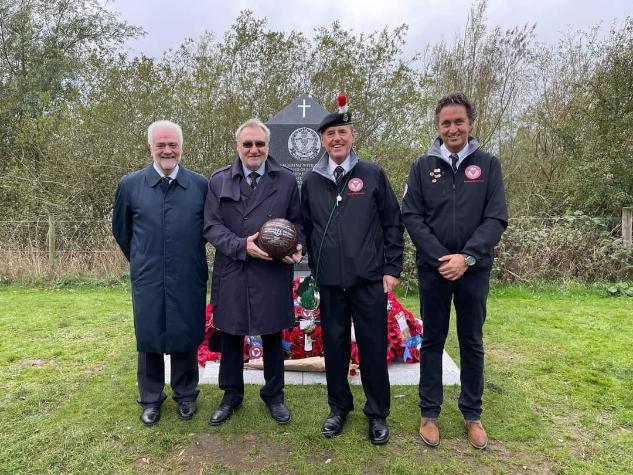The O's Somme Memorial Fund committee L- R Malcolm McCarthy MBE, Peter Kitchen, Steve Jenkins and Alex Hup