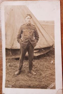 A photograph of a footballer from WW1 called Jimmy