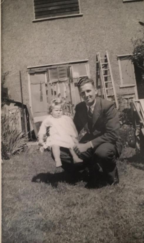 Vic Wilson and Valerie Wilson posing for a picture in their backgarden