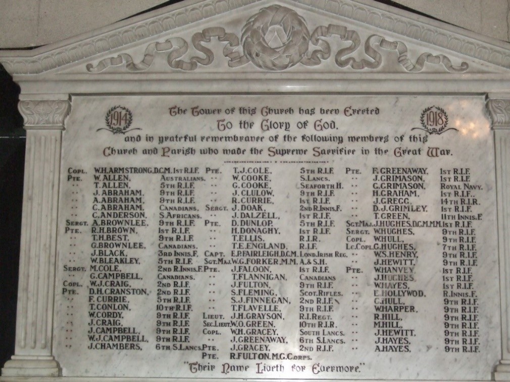 Portadown Roll of Honour
