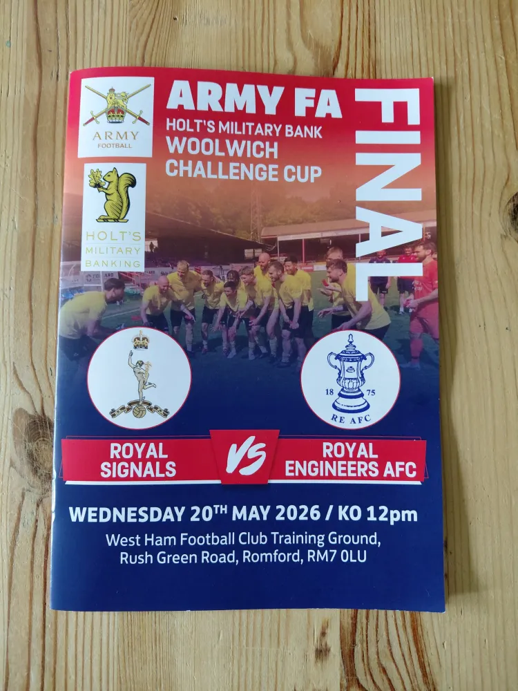 Woolwich Cup Final 2026 Match Programme