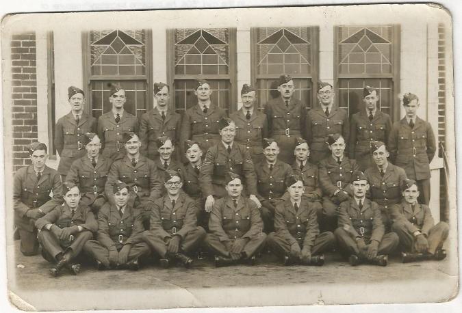John Lowe (middle row, centre) with fellow RAF colleagues at Blackpool