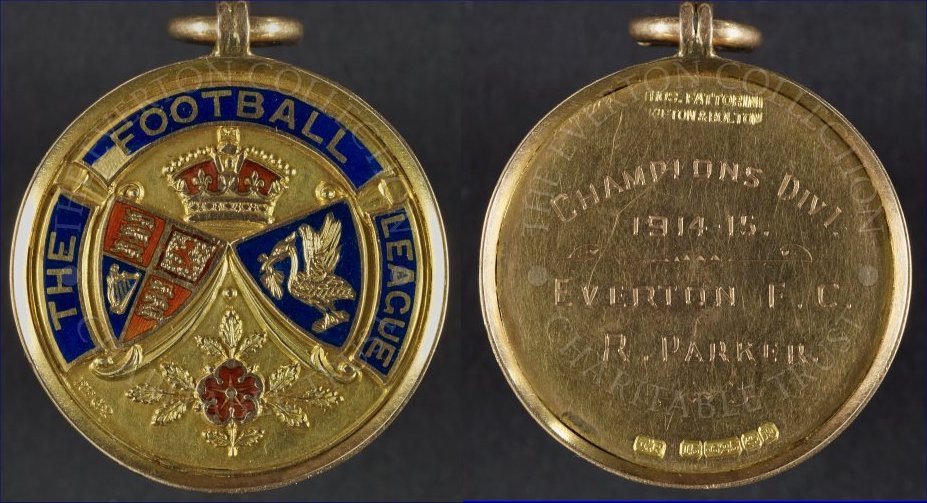 Bobby Parker's 1914-15 League Winner's Medal