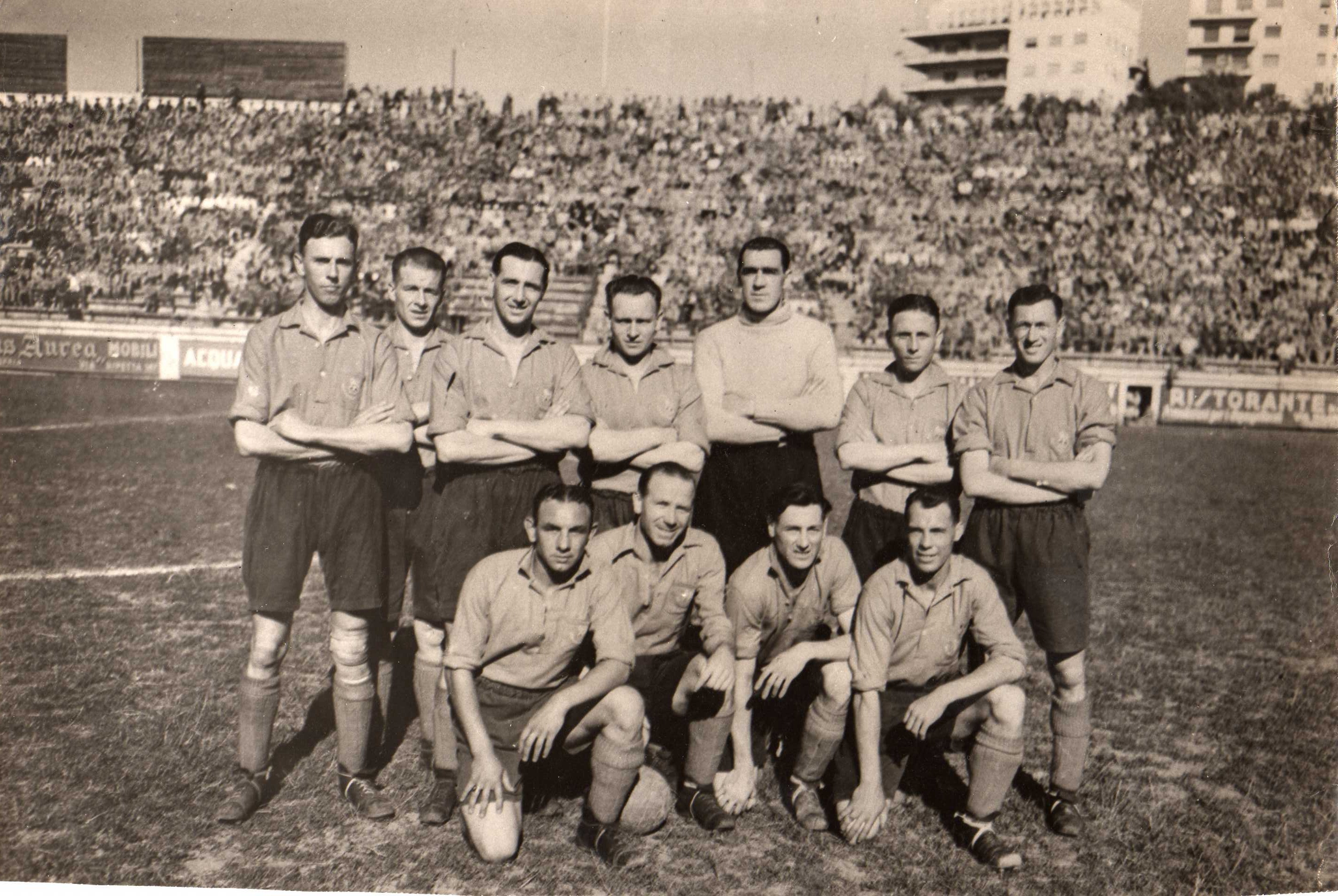 Tommy Lawton, Joe Mercer, Frank Swift, Matt Busby and Colleagues on Army Football Duty