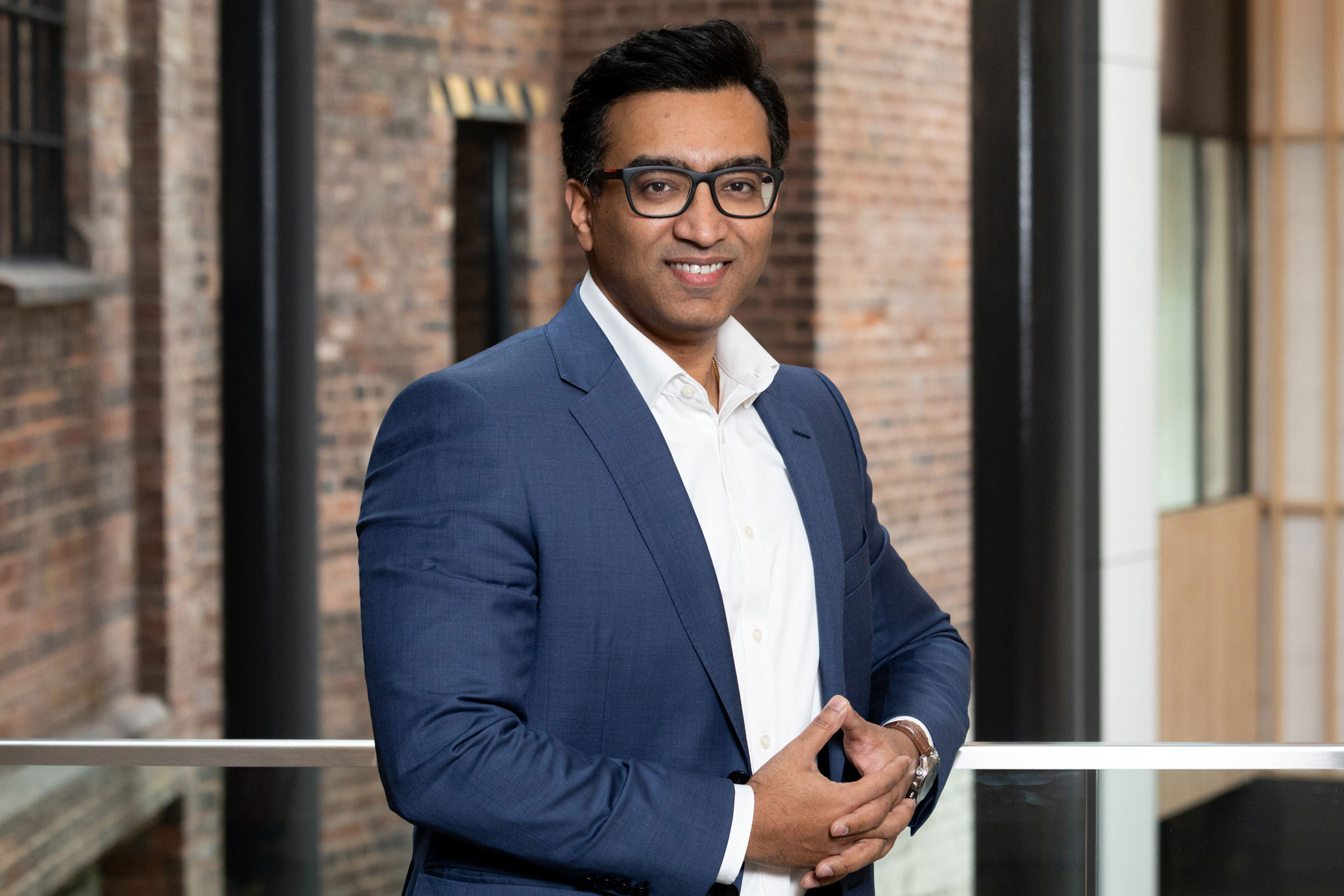 A professional photograph of Prashant Pillai, Pro Vice-Chancellor (Research and Knowledge Exchange) at the University of Wolverhampton